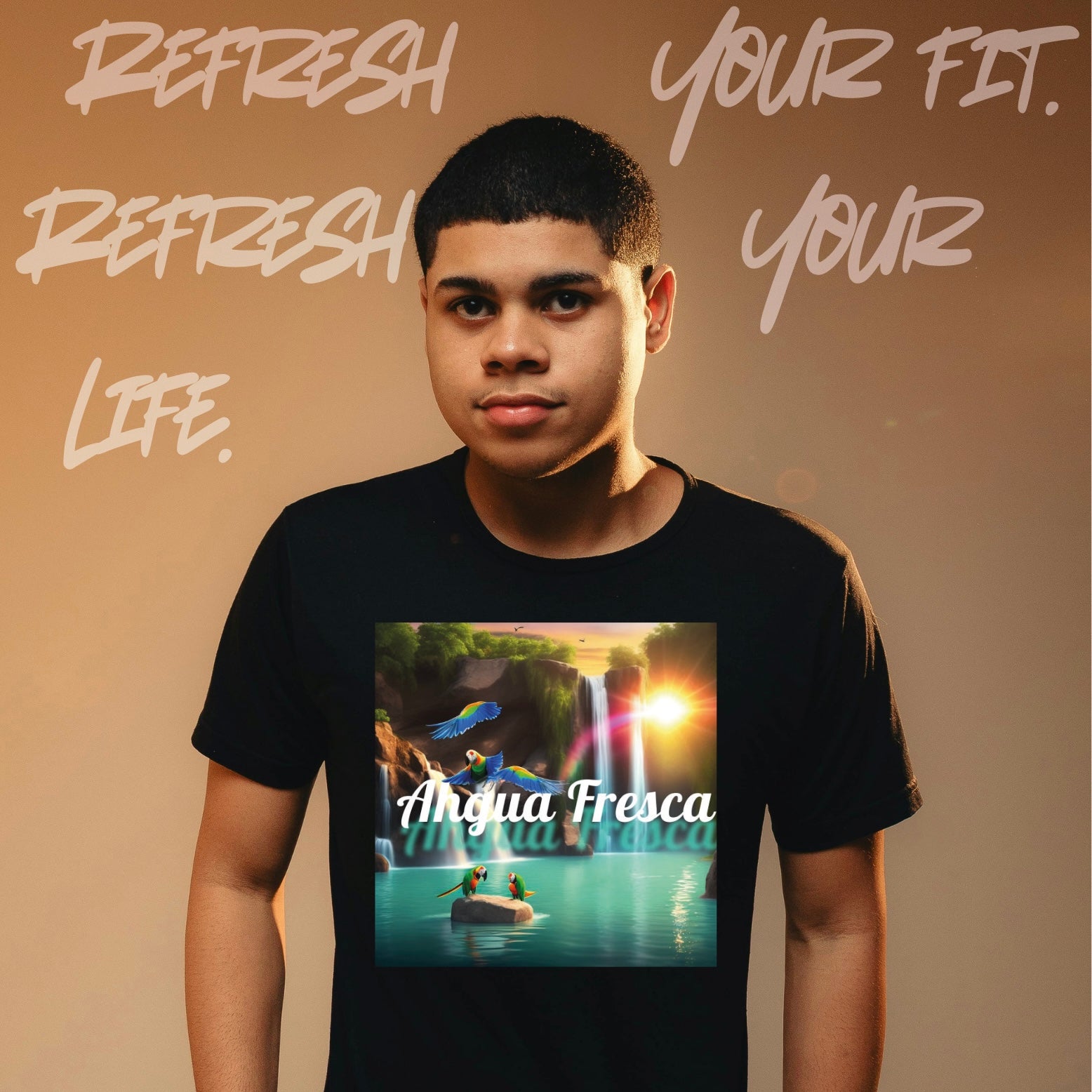 Ahgua Fresca Graphic T-Shirt Unisex 180 GSM | Comfortable Streetwear Tee | Urban Casual Shirt